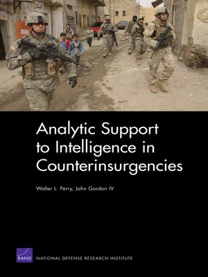 cover image of Analytic Support to Intelligence in Counterinsurgencies